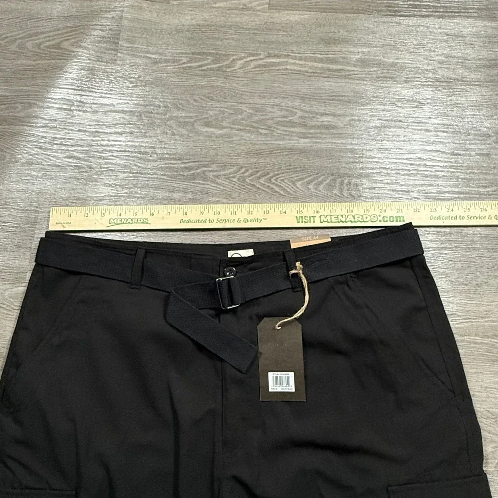 Copper Denim Mens Black Belted Cargo Shorts Size 44 CD16050RSB Utility Casual - Picture 4 of 6